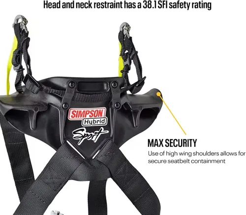 Vista 3 de Simpson Hybrid Sport - Restricción de cabeza y cuello, pequeño con kit de instalación