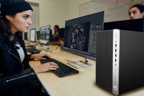 Vista 5 de HP ProDesk 600G4 Tower Desktop Computer Intel i7-8700 (3.4) 8 GB DDR4 RAM 250 GB SSD estado sólido Wi-Fi 5G + Bluetooth Windows 11