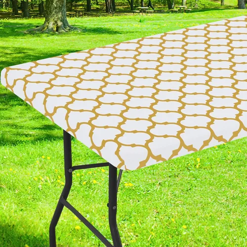 Vista 21 de Smiry Mantel de vinilo con respaldo de franela cuadrada Beige