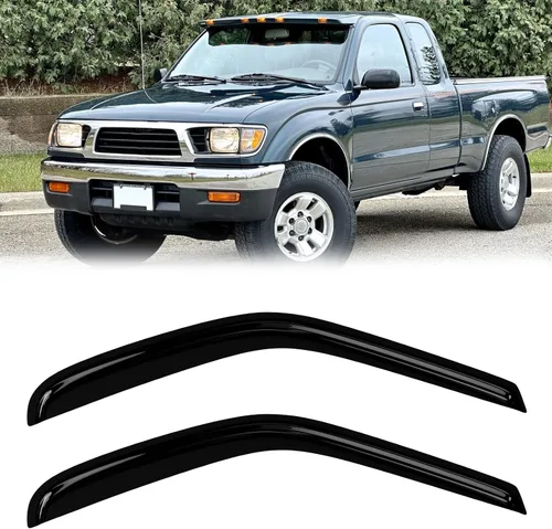 Vista 54 de Protectores de lluvia de ventana para Ford F150 SuperCab 2004-2014 2 piezas deflector de ventana para 09-14 F-150 con 2 puertas delanteras