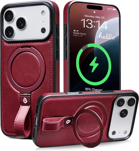 Vista 31 de Butaiga - Funda para iPhone 12 Pro Max con correa de cuero, soporte de anillo, color negro Finger Loop, Relieve Smartphone Pinky Strain