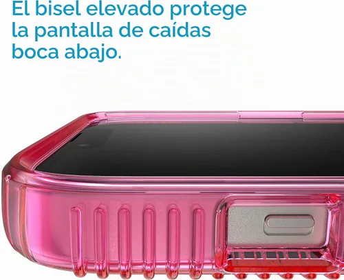 Vista 7 de Speck Funda transparente para iPhone 14 y iPhone 13 – Protección contra caídas, resistente a los arañazos y a prueba de amarilleo, funda de doble