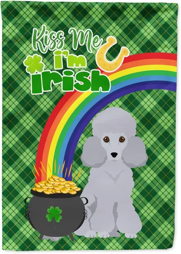 Vista 181 de Caroline's Treasures WDK4731GF - Bandera decorativa para jardín del día de San Patricio, color negro y tostado, Airedale Terrier, para jardín