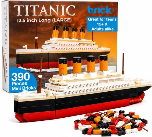 Vista 9 de Brick Loot Titanic - Juego de construcción para adultos y niños a partir de 6 años, kit compatible con modelo de mini barco de ladrillo