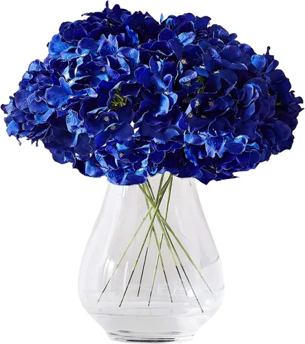 Vista 65 de Flores de hortensias artificiales rosa polvoriento, 10 cabezas de flores de seda de hortensia falsas para centros de mesa de boda, ramos de 10