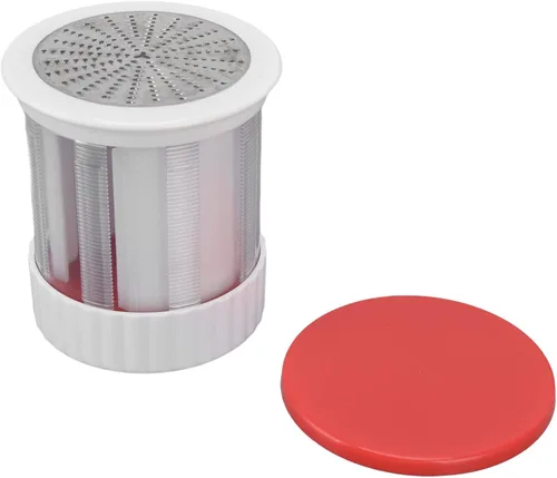 Vista 3 de Omabeta Cheese Grater Home Kitchen Portable Stainless Steel Vegetable Shredder - Red + White