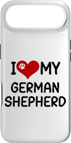 Vista 27 de I Love My German Shepherd Pet Dog Breed Retro Heart Case for iPhone 17