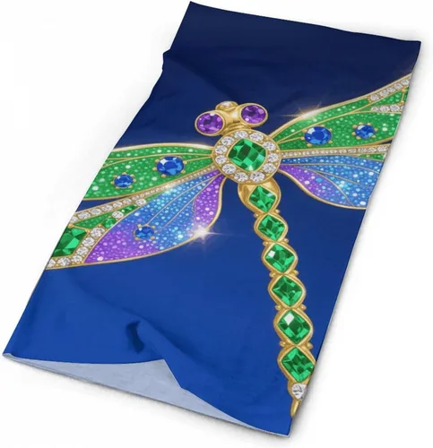 Vista 3 de Green Beauty Dragonfly Neck Gaiter Breathable & Moisture-Wicking Face Mask Bandana Balaclava Sun Protection Face Cover Scarf Lightweight Seamless