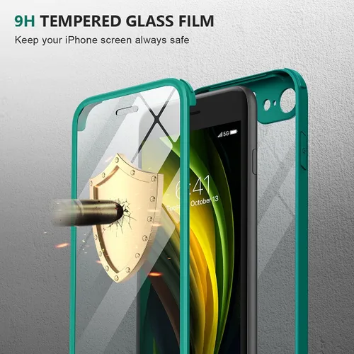 Vista 421 de Miracase Serie de vidrio para iPhone 11 de 6.1 pulgadas, funda protectora de cuerpo completo resistente mejorada con protector de pantalla de vidrio