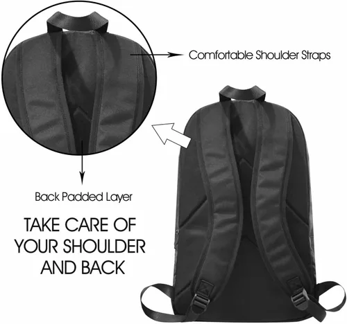 Vista 4 de M YESCUSTOM Mochila personalizada casual con nombre, multifuncional, para adolescentes, niñas, niños, mochilas escolares para niños, 0705-10