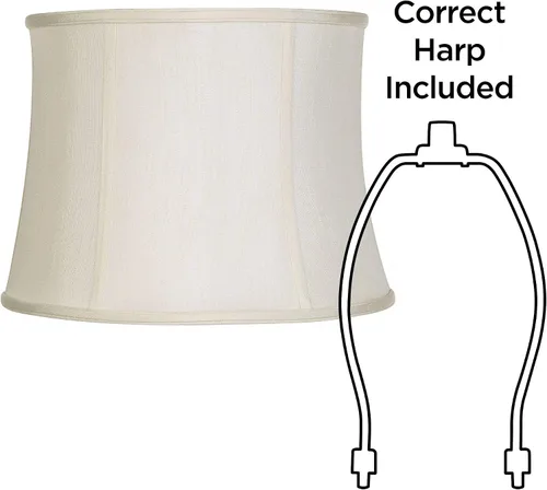 Vista 6 de Imperial Shade Creme Classic - Pantalla para lámpara de tambor grande, 14 pulgadas superior x 16 pulgadas inferior x 12 pulgadas de alto (araña)