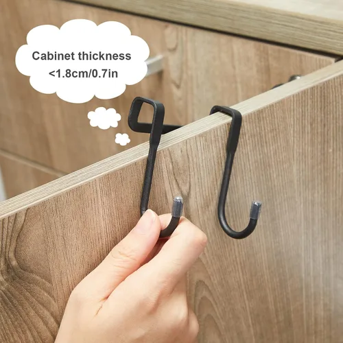 Vista 3 de 8 ganchos para colgar cajones en forma de S, ganchos de metal duradero para cocina, armario, baño, cajón, puerta de armario, puerta de armario