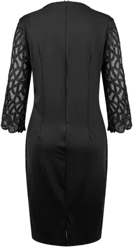 Vista 3 de Divhosrg Sparkly Dresses for Women Fashion Large Size Sequin Mesh 5 Minutes Sleeve Waist Dress CocktailDresses 2023