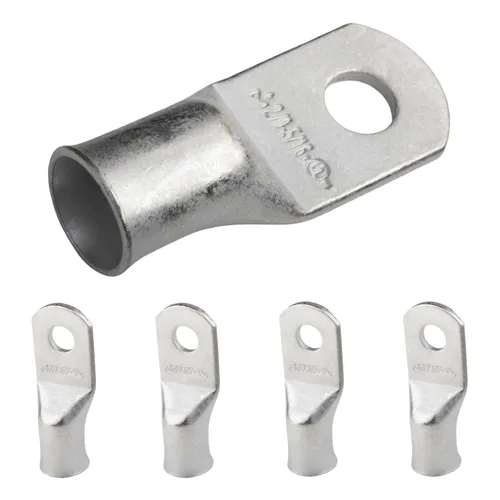 Vista 61 de SELTERM 5 piezas terminales de cable de cobre estañado 1/0 AWG perno de 1/2", extremos de cable de batería, terminales de anillo, conectores