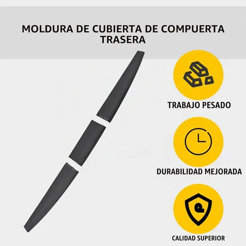 Vista 5 de Tapa de moldeo para alerón de puerta trasera Compatible con Ram 1500 2500 3500 Classic 2009-2019 Protector superior Reemplazo para CH1909100