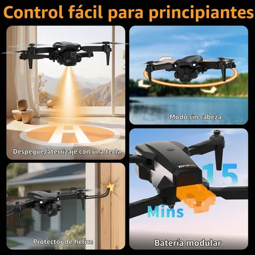 Vista 4 de TD12Pro Drone with 1080P Camera for Adults Kids, Mini Drone with LCD Screen Remote, Foldable Remote Control Quadcopter, One Key Start, Easy to fly