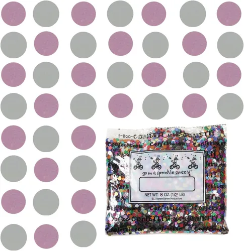 Vista 30 de Confetti Circle 1/4" Negro, Azul Marino Combo - 2 bolsas de media onza (1 oz) (8550/9971)