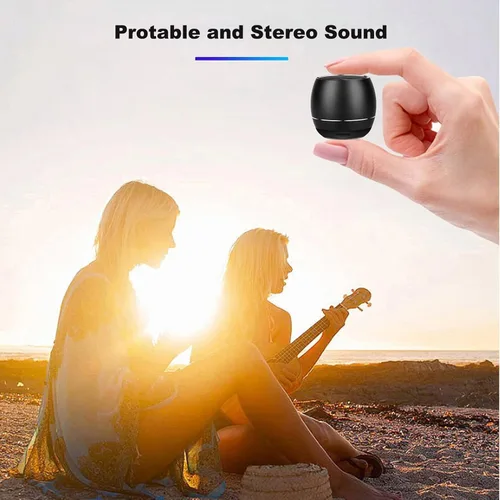 Vista 6 de Altavoces Bluetooth portátiles, mini altavoz Bluetooth inalámbrico para exteriores con micrófono integrado, llamada manos libres, tarjeta TF, sonido