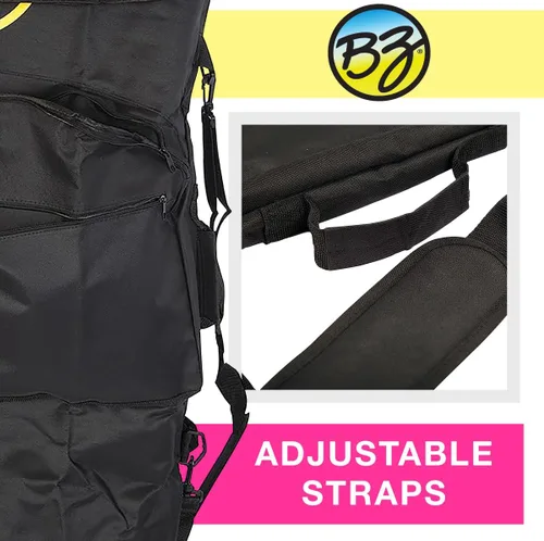 Vista 4 de Wham-O BZ Bodyboards - Bolsa básica para bodyboard - Nylon - Capacidad de 2 tablas (negro)