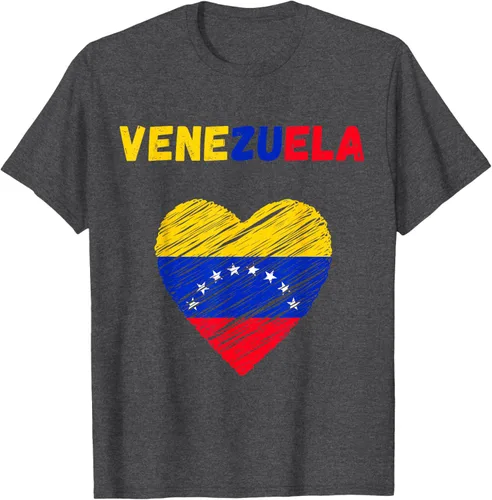 Vista 41 de Camiseta con la bandera venezolana con corazón de Venezuela, Negro