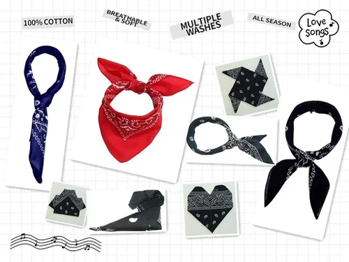 Vista 6 de FANNI YOUPIN Bandanas de vaquero de cachemira de colores surtidos, paquete de 12 pañuelos de algodón de 22 pulgadas de grosor para hombres y mujeres