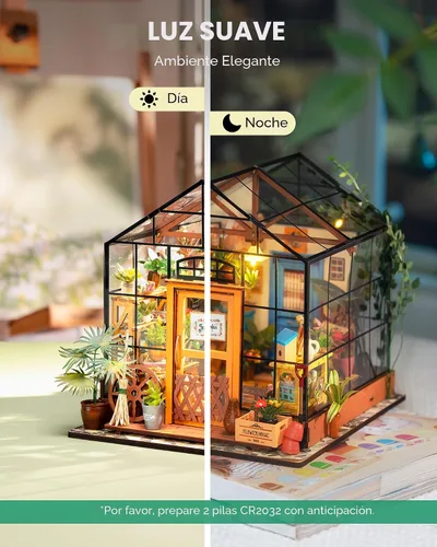 Vista 4 de Rolife Kit de casa de muñecas en miniatura para invernadero, regalo