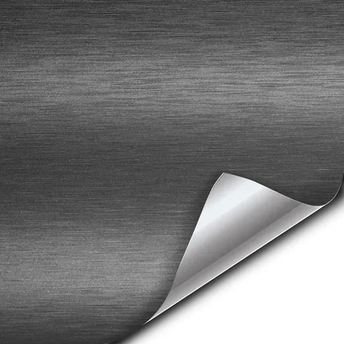 Vista 8 de VViViD® XPO - Rollo de vinilo metálico cepillado gris oscuro para automóvil (1 x 5 pies)