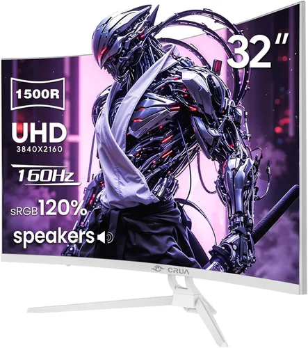 Vista 11 de CRUA Monitor curvo para juegos de 24 pulgadas, monitor de computadora de 165 Hz/200 Hz, FHD 1920 x 1080, 120% sRGB, AMD FreeSync, filtro de luz