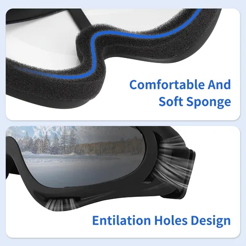 Vista 3 de SooGree Gafas de esquí para Hombres Mujeres Niños Jóvenes Niños o Niñas Gafas de nieve para snowboard Gafas de esquí resistentes al viento y al