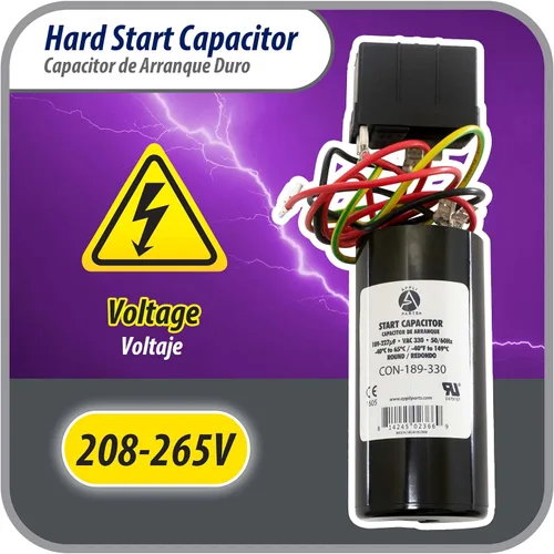Vista 7 de Appli Parts APHS-2 - Kit de arranque duro de 3,5 a 4,5 toneladas, 208-265 V, 1 Ph para aire acondicionado incluye condensador 189-227mfd 330V
