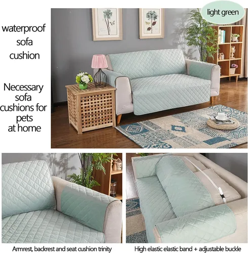 Vista 7 de Fundas de sofá reversibles para el hogar, protector de muebles, fundas de sofá impermeables para mascotas, fundas de cojín de sofá, fundas de sofá