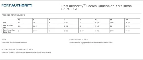 Vista 2 de Port Authority Camisa de vestir de punto dimensión para mujer (L570) -acorazado -XL, gris (Battleship Grey)