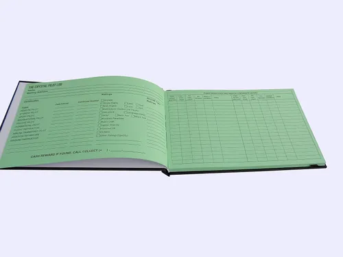 Vista 2 de Crystal Pilot Rodillera de aluminio, libro de registro piloto, cartel de VFR-IFR