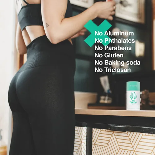 Vista 7 de Hume Supernatural Desodorante sin aluminio Roll On para mujeres y hombres, seguro para pieles sensibles, probiótico y a base de plantas, absorbe