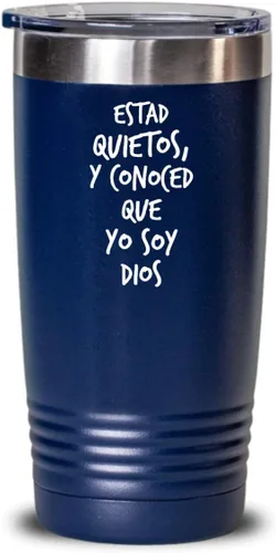 Vista 13 de Regalos catolica cristianas vaso en espanol con versiculos de la biblia para padres estad quietos