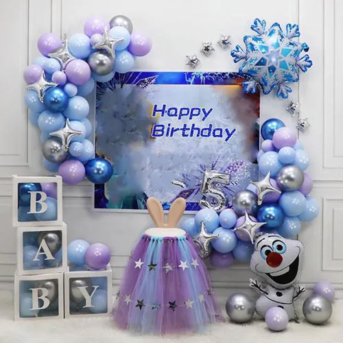 Vista 3 de Globos azules y morados, globos de confeti para fiesta de cumpleaños temática, 12 pulgadas, paquete de 50