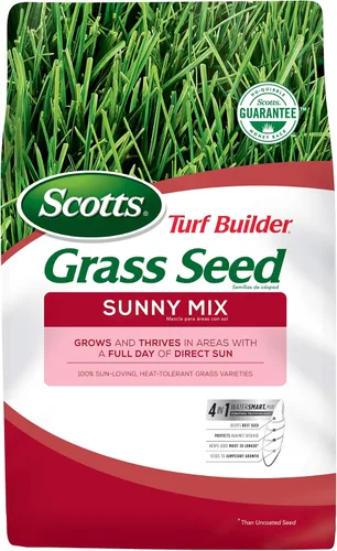 Vista 13 de Scotts Turf Builder Grass Seed Sunny Mix, 2.4 libras.