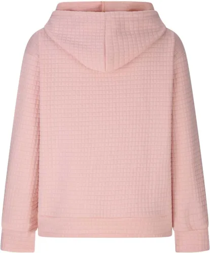 Vista 4 de Sudaderas con capucha para mujer, de gran tamaño, con cordón, de punto gofre, de manga larga, casual, a la moda, ropa de otoño