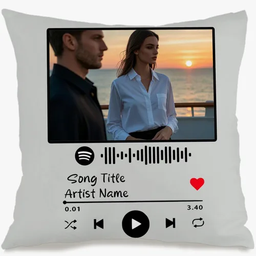 Vista 8 de Single Photo Custom Pillow Cover with Personalized Text Turning Your Memory into a Beautiful Throw Pillow and Making it a Touching Gift Choice for