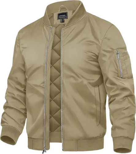 Vista 13 de TACVASEN Chaquetas bomber para hombre, chaqueta acolchada térmica, resistente al agua, abrigos de invierno cálidos