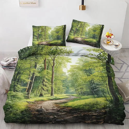 Vista 19 de Funda de edredón abstracta tamaño individual Juego de ropa de cama de arte colorido 2 piezas Funda de edredón con patrón de microfibra suave