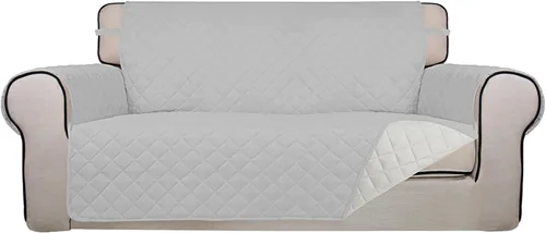 Vista 135 de PureFit - Funda de sofá acolchada reversible, protector de muebles impermeable, funda de sofá lavable con espuma antideslizante y correas elásticas