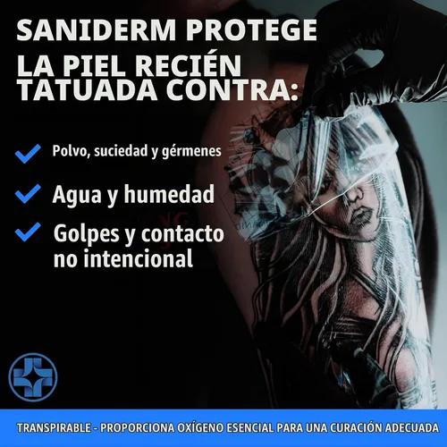 Vista 6 de Saniderm - Rollo de vendaje de cuidado posterior del tatuaje original