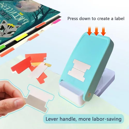 Vista 2 de Sticky Index Labs Maker, operado manualmente rápido y fácil de hacer pestañas, se puede utilizar para el hogar, bricolaje y manualidades, escuela