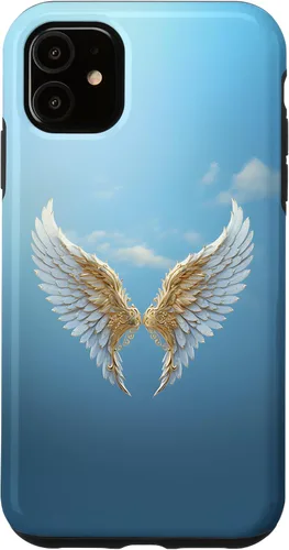 Vista 7 de Funda para iPhone 13 Heavenly Golden Angel Wings