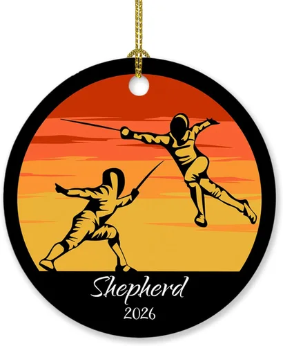 Vista 11 de Adorno personalizado de tiro con arco de Navidad 2025, adorno de Navidad con arco y flecha, regalo con nombre de arquero, año, adorno de jugador