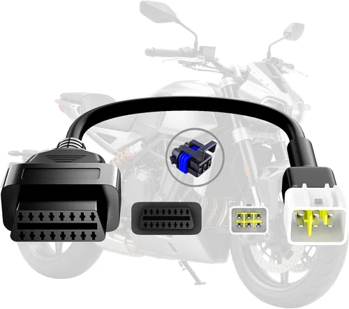 Vista 9 de Cable adaptador OBD2 para Yamaha, cable de diagnóstico OBD de la motocicleta de Honda 3Pin a 16Pin