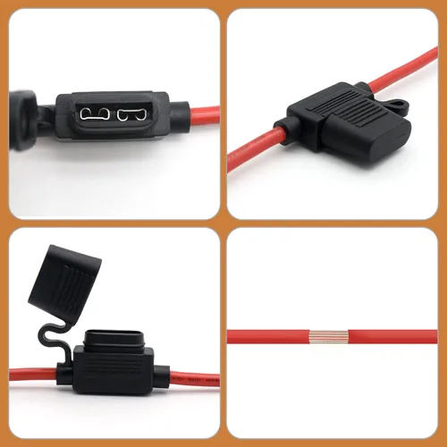 Vista 5 de Portafusibles ATC/ATO, 5 paquetes de portafusibles de hoja automotriz en línea con 24 fusibles estándar para automóvil, 1A, 2A, 3A, 4A, 5A, 7.5A