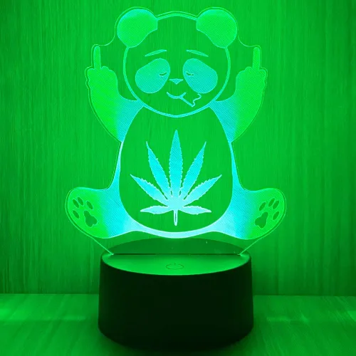 Vista 32 de 420 hojas 3D LED lámpara de mesa luz nocturna ilusión visual óptica decoración del hogar iluminación