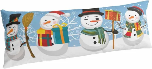 Vista 12 de Fundas de almohada de tamaño estándar de muñeco de nieve negro, paquete de 2 fundas de almohada suaves decorativas para sofá de cuerpo largo